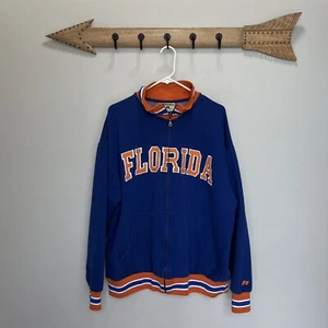 Russell | Vintage Florida Gators Zip Up Varsity Sweatshirt Men Large Procotton - Picture 1 of 6