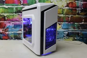 Custom White Gaming Desktop PC Intel i7 Quad 8 GB 1 TB Nvidia K620 2 GB Wifi - Picture 1 of 8