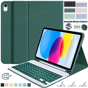 Bluetooth Keyboard Smart Cover For iPad 5/6/7/8/9/10th Gen Air 4 5 6 Pro 11" M2 - Picture 1 of 59