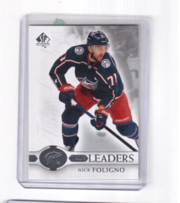 2020-21 SP Authentic True Leaders Card TL-NF Nick Foligno Blue Jackets (I) - Image 1 of 2