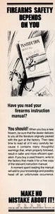 1982 Firearms Safety Depends on You SAAMI Vintage Magazine Print Ad 3x11" - Picture 1 of 5
