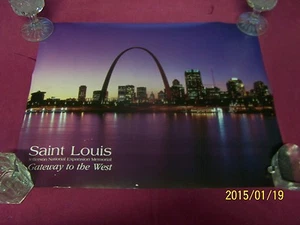 Cartel ""Puerta de entrada al oeste" monumento a la expansión nacional san louis-jefferson - Imagen 1 de 1