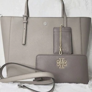 🌹 TORY BURCH 3 P SET HANDBAG PURSE Tote Satchel Shoulder BAG + WALLET NWT - Picture 1 of 12