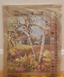 Printed Needlepoint Tapestry Canvas Collection D'art 8863 Cabin Floral Fields - Picture 1 of 3