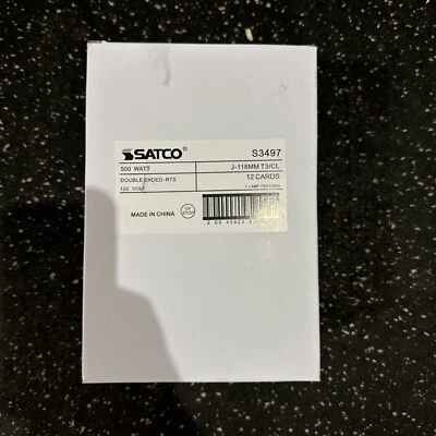 12 Pack - Satco S3497 500 Watt 118mm J-Type Double Ended Light Bulb - Image 1 of 3