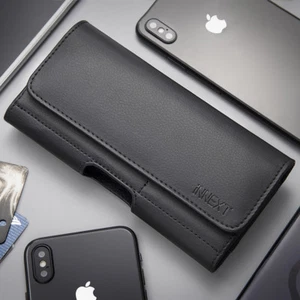 For Universal Smart Phones Horizontal Card Slot Case Cover Pouch Flip Belt Clip - Picture 1 of 11