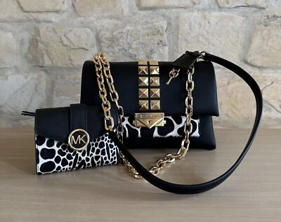 Michaël Kors CECE Medium Flap Black Crossbody Handbag/Wallet Option - Image 1 of 4