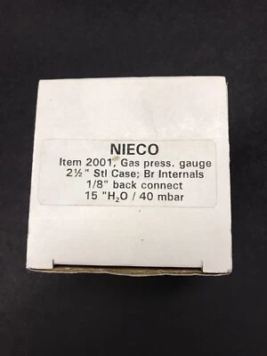 Manómetro de gas Nieco P#:NC16036 / P#:2001; 0 - 35 PSI Foto 1 de 3