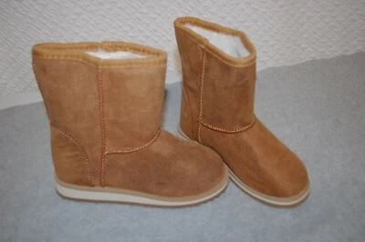Toddler Girls LIGHT BROWN CASUAL  BOOTS Pull On SHERPA LINED Size 7 8 9 10 11 - Image 1 of 3