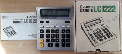 CANON: CANOLA LC1222 - ELECTRONIC CALCULATOR (1984) *WORKING+BOX & INSTRUCTIONS  - Image 1 of 4