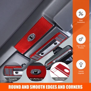 Red Carbon Car Roof Reading Light Panel Sticker For BMW 6 Series E63 E64 2004-09 - Imagen 1 de 12