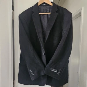 NEW Jean-Paul Germain 46R Coat Blazer Jacket Cashmere Black Wool Blend Solid  - Picture 1 of 8