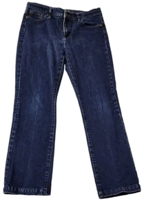 LRL Lauren Jeans Co Ralph Lauren Women 10 DARK BLUE Classic Straight (34x30) - Picture 1 of 11
