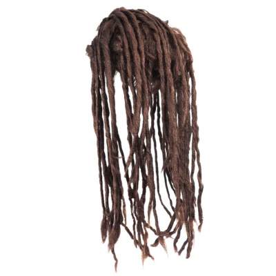 Adult Caveman Twisted Jamaican Dreadlock Brown Prehistoric Halloween Costume Wig - Image 1 of 4
