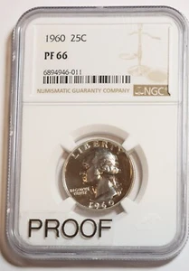 1960 Proof Washington Silver Quarter certified PF 66 by NGC! - Picture 1 of 2