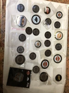 Harley Davidson. 27 California Dip Dot Sammlung & ein Temecula Pin. Eine gebraucht, - Bild 1 von 2