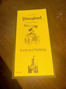 Disneyland Preferred Parking Ticket Mar 12,1995 - Picture 1 of 2