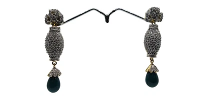 Earrings Women Gold Plated Style Bridal Jewelry Indian CZ Earring AD Diamond - Image 1 of 4