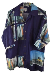 PAUL SMITH Blue Short Sleeve Shirt size M Mens Graphic Casual Outdoors Outerwear - Picture 1 of 7