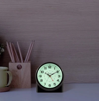 Equity Night Vision Silent Sweep Analog Alarm Clock - Black - Image 1 of 4