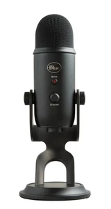 Blue Yeti USB Desktop Streaming Podcasting Microphone Black for Recording - New - Picture 1 of 6