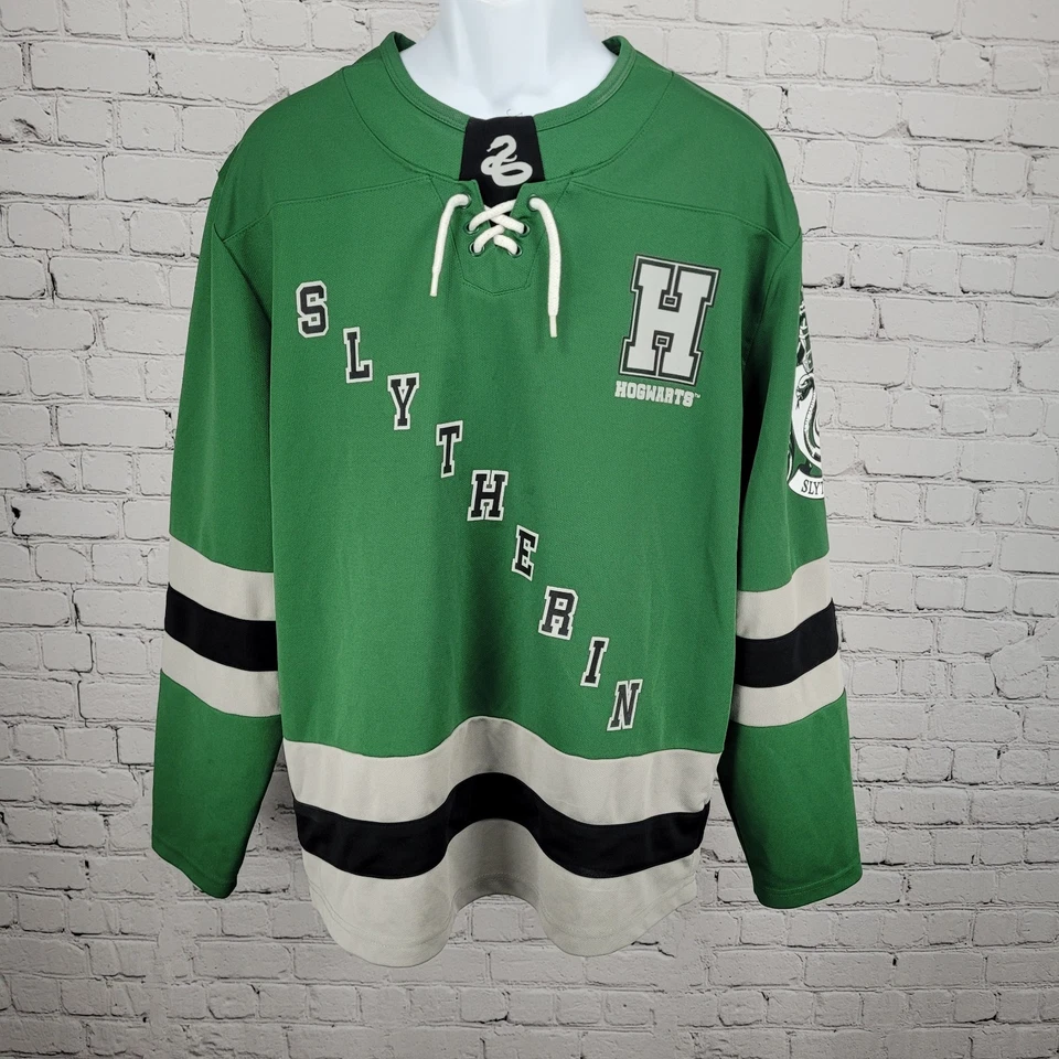 Pulôver verde Sonserina Harry Potter Hogwarts manga longa camisa jersey pequena P - Imagem 1 de 4