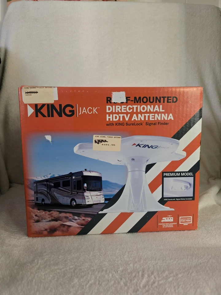 Телевизионная антенна, King Jack ™, белая, с воздушным креплением/поиском сигнала - Изображение 1 из 4