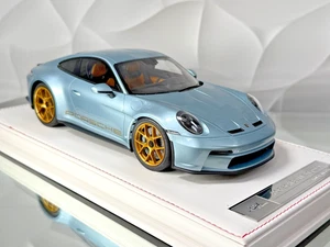 1/18 Ivy Merit Porsche 911 S/T (992) Ice Blue / Golden LTD ED No 10 of 20 - Foto 1 di 13