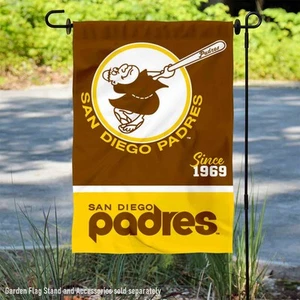 San Diego Padres Retro Vintage Throwback Garden Flag and Yard Banner - Picture 1 of 5