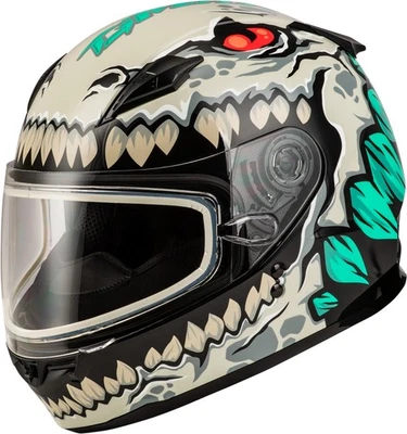 Casco de nieve juvenil GMAX GM-49Y Drax con protector de doble panel plateado Foto 1 de 4