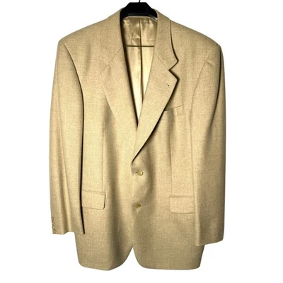 Hugo Boss Sport Coat Mens Size 46R Tan Cashmere Wool Single Breasted Pockets - Image 1 of 4