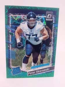 2023 Panini Donruss Optic - Rated Rookie Peter Skoronski #296 Green Velocity RC - Foto 1 di 6