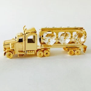 Öl LKW - FREISTEHEND 24KT VERGOLDET MIT ÖSTERREICHISCHEN KRISTALLEN - Bild 1 von 3