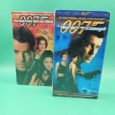 The World Is Not Enough 007  & Tomorrow Never Dies 007 SET OF 2 NEW VHS Tape VTG - Image 1 of 4