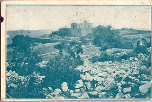 1918 Palestine Censorship Mount Tahor Picture Postcard Cover to Alexandria Egypt - Picture 1 of 2