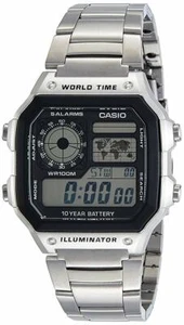 CASIO Chronograph AE-1200WHD-1A Digital Stainless Steel Men's Watch from Japan* - Picture 1 of 4