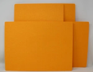 NEW/NIP Set of 4 Plain Felt Placements for Crafts - Yellow-Orange 16"x12" - Picture 1 of 5
