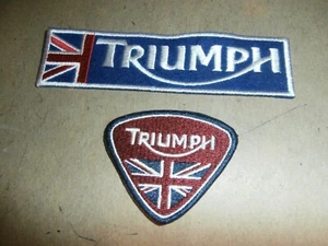 2 Triumph Motorcycle Patches - Picture 1 of 3