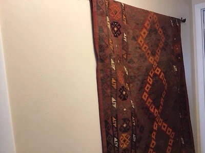 Акцент ковер оранжевый черный и ржавчины белый цвет 6'10" длиной на 3' 10" шириной - Изображение 1 из 4