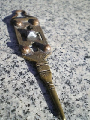 Superbe Fibule Berbère Ancienne Géante  Bronze, Cuivre et  Argent (Maroc)  - Photo 1/4