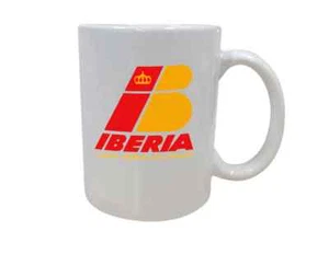 Iberia Airlines Red Yellow Retro Logo Spanish Airline Pilot Coffee Mug Tea Cup - Picture 1 of 1