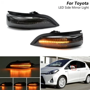 Indicadores de espejo retrovisor LED dinámicos ahumados para Toyota Yaris III XP130 Euro Spec - Imagen 1 de 12