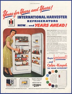 Vintage 1951 INTERNATIONAL HARVESTER Refrigerator Bottle Opener 1950's Print Ad - Picture 1 of 1