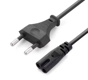 Câble d'alimentation Secteur 2 Broches - Cordon IEC320 C7 - Pour Chargeur, etc.. - Afbeelding 1 van 4
