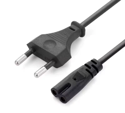 Câble d'alimentation Secteur 2 Broches - Cordon IEC320 C7 - Pour Chargeur, etc.. - Photo 1/4