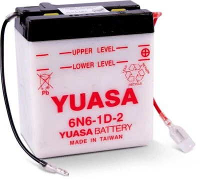 Yuasa Conventional 6N61D2 6 Volt Battery For Kawasaki KE250 1977-1979 - Image 1 of 4