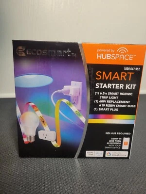 NEW Ecosmart Smart Starter Kit (6.5'), A19 RGBW BULB, (1009 647 952) - Image 1 of 4