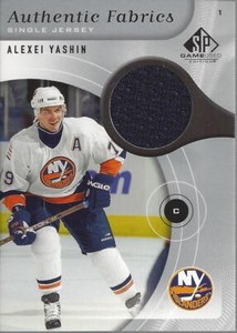2005-06 SP Game Used Authentic Fabrics #AFAY Alexei Yashin Jersey (blue) - NM-MT