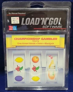 Commodore 64 Load N Go Software Championship Gambler Game NEW Poker C64 - Picture 1 of 6