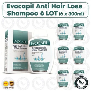 6 LOT Evocapil Anti Hair Loss Shampoo (6x300ml) NEW - Picture 1 of 2